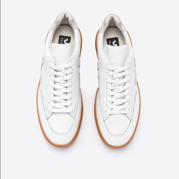 Veja Other - VEJA White Cream Leather Brown Gum Sole Tennis shoes Sneakers Size 11 US